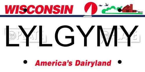 LYLGYMY Wisconsin License Plate