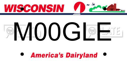 M00GLE Wisconsin License Plate