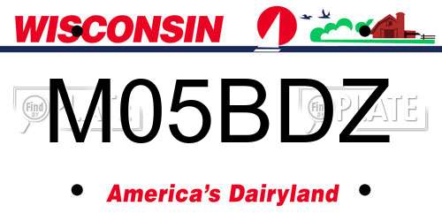 M05BDZ Wisconsin License Plate