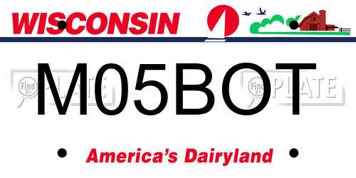 M05BOT Wisconsin License Plate