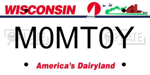 M0MT0Y Wisconsin License Plate