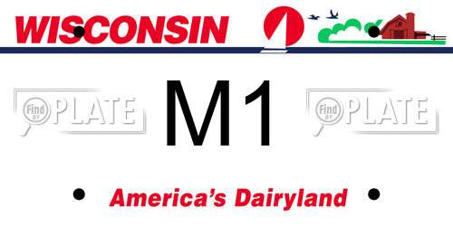 M1 Wisconsin License Plate