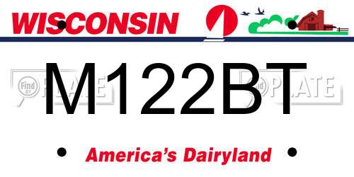 M122BT Wisconsin License Plate