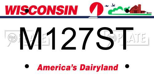 M127ST Wisconsin License Plate