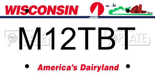 M12TBT Wisconsin License Plate