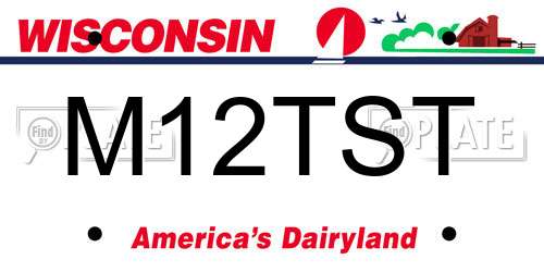 M12TST Wisconsin License Plate