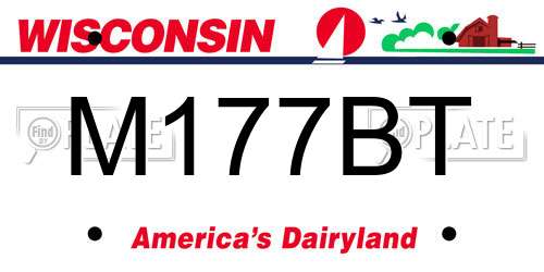 M177BT Wisconsin License Plate