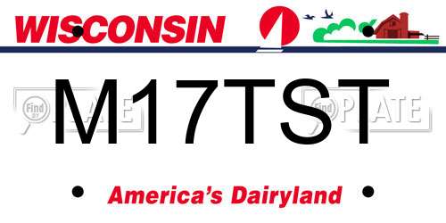 M17TST Wisconsin License Plate
