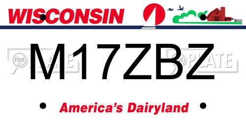 M17ZBZ Wisconsin License Plate