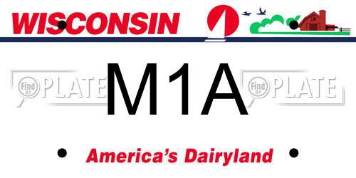 M1A Wisconsin License Plate