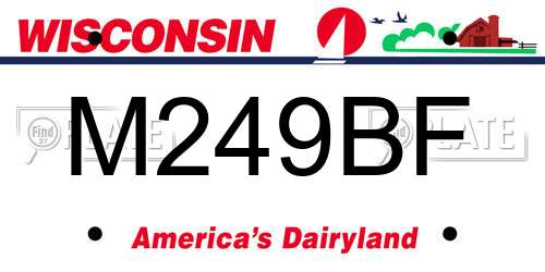 M249BF Wisconsin License Plate