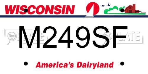 M249SF Wisconsin License Plate