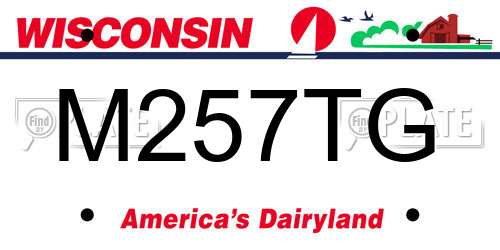 M257TG Wisconsin License Plate
