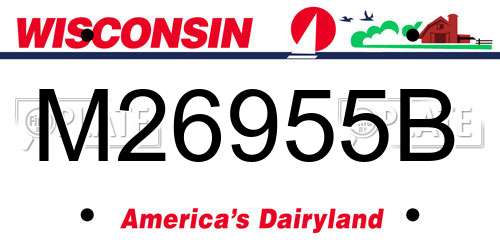 M26955B Wisconsin License Plate