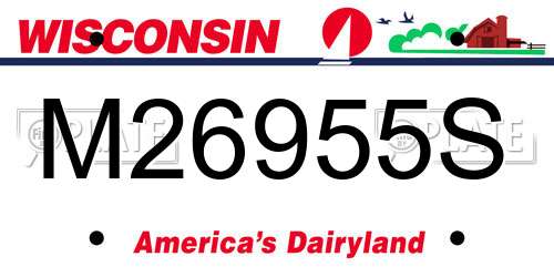 M26955S Wisconsin License Plate