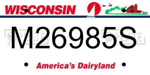 M26985S Wisconsin License Plate