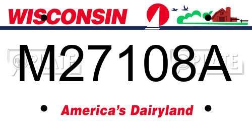 M27108A Wisconsin License Plate