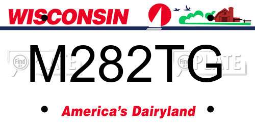M282TG Wisconsin License Plate