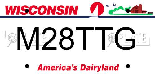 M28TTG Wisconsin License Plate