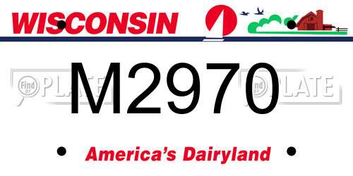 M2970 Wisconsin License Plate