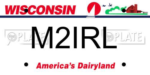 M2IRL Wisconsin License Plate