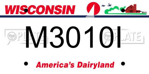 M3010I Wisconsin License Plate