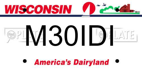 M30IDI Wisconsin License Plate