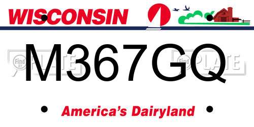 M367GQ Wisconsin License Plate