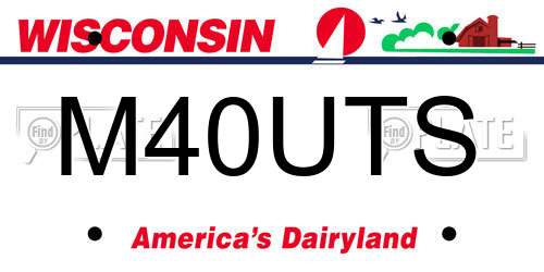 M40UTS Wisconsin License Plate