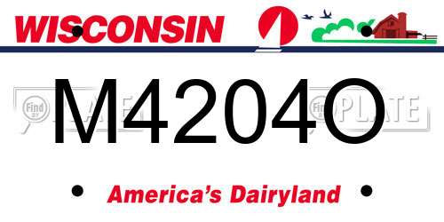M4204O Wisconsin License Plate