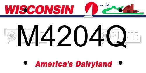 M4204Q Wisconsin License Plate