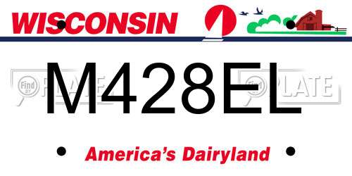 M428EL Wisconsin License Plate