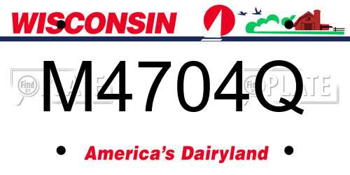M4704Q Wisconsin License Plate