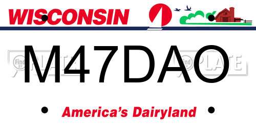 M47DAO Wisconsin License Plate