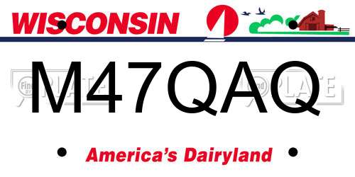 M47QAQ Wisconsin License Plate