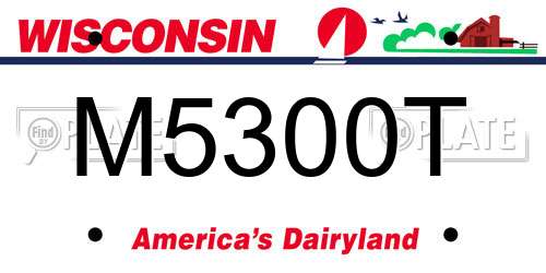M5300T Wisconsin License Plate