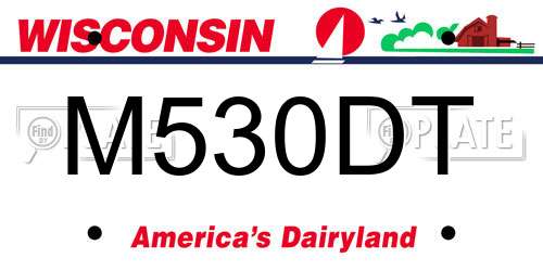 M530DT Wisconsin License Plate
