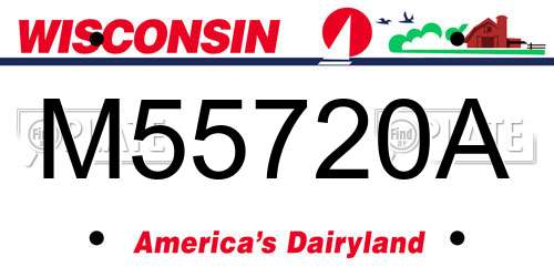 M55720A Wisconsin License Plate