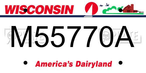 M55770A Wisconsin License Plate