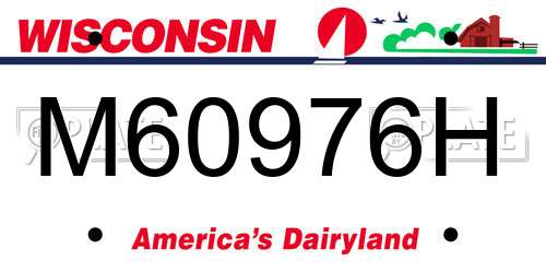 M60976H Wisconsin License Plate
