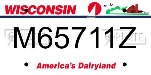 M65711Z Wisconsin License Plate