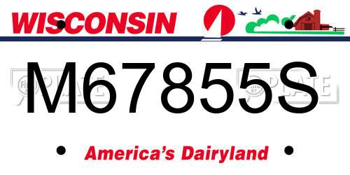 M67855S Wisconsin License Plate