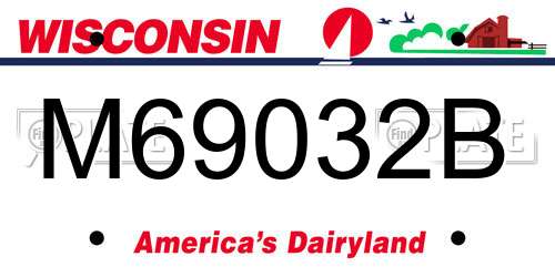 M69032B Wisconsin License Plate
