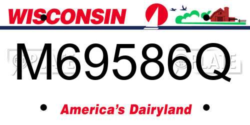 M69586Q Wisconsin License Plate