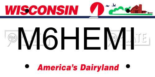 M6HEMI Wisconsin License Plate
