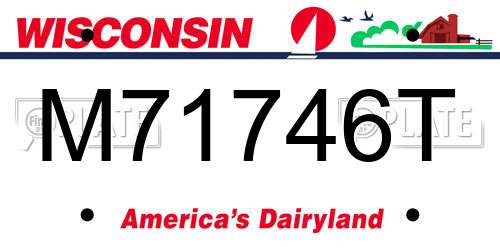 M71746T Wisconsin License Plate