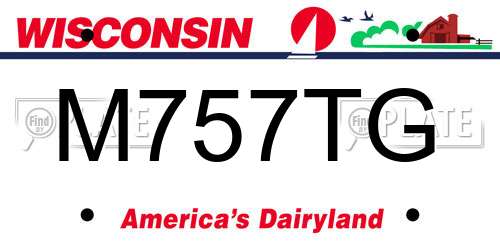 M757TG Wisconsin License Plate