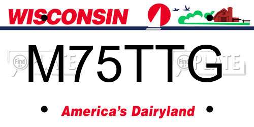 M75TTG Wisconsin License Plate