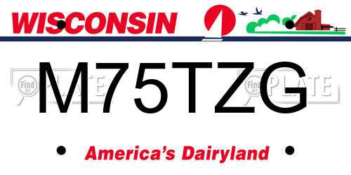 M75TZG Wisconsin License Plate