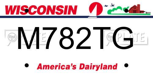 M782TG Wisconsin License Plate